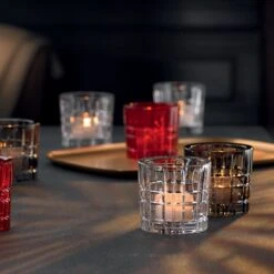 Photophore Cristal Square Gris Nachtmann -Magasin De Verrerie À Domicile photophore cristal square nachtmann