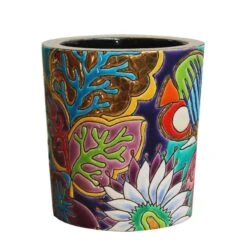 Pot à Bougie Aqua Tropicale Émaux De Longwy