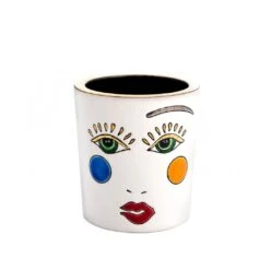 Pot à Bougie Happy Face Émaux De Longwy -Magasin De Verrerie À Domicile pot bougie happy face emaux de longwy