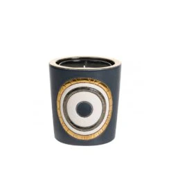 Pot à Bougie Géo Émaux De Longwy -Magasin De Verrerie À Domicile pot bougie geo gris emaux de longwy