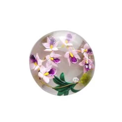 Presse-papier Cristal Orchidée Mickael Hingant -Magasin De Verrerie À Domicile presse papier cristal orchidee hingant