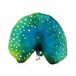 Parade Du Paon Daum Par Madeleine Van Der Knoop -Magasin De Verrerie À Domicile sculpture Parade du paon cristal daum france 2