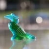 Mini Calao Bleu Vert Daum -Magasin De Verrerie À Domicile sculpture calao cristal daum france