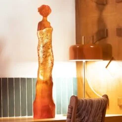 Galatéa Ambre Et Or Daum Jean-Philippe Richard -Magasin De Verrerie À Domicile sculpture jean philippe Richard Galatea ambre or 3