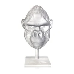 Tête De Gorille Mat Pâte De Cristal Par Loïc Ortega