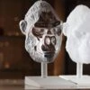 Tête De Gorille Poli Pâte De Cristal Par Loïc Ortega -Magasin De Verrerie À Domicile tete de gorille verre 1