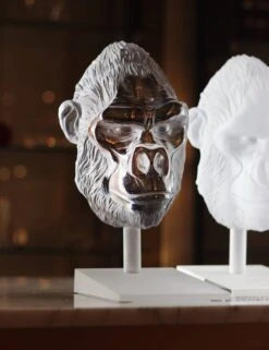 Tête De Gorille Poli Pâte De Cristal Par Loïc Ortega