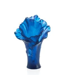 Vase Grand Modèle Arum Daum -Magasin De Verrerie À Domicile vase arum bleu daum