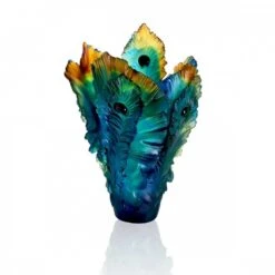 Vase Fleur De Paon Gm Daum -Magasin De Verrerie À Domicile vase fleur de paon grand modele daum