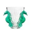 Vase Poséidon Vert Menthe Lalique 2 Vase Poséidon Vert Menthe Lalique -Magasin De Verrerie À Domicile vase poseidon vert menthe lalique
