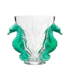 Vase Poséidon Vert Menthe Lalique