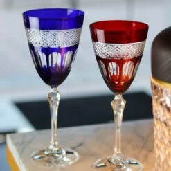 6 Verres Cristal Couleur Mireille N°3
