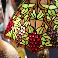 Lampe En Verre Vitrail N°1 -Magasin De Verrerie À Domicile vitrail numero 1